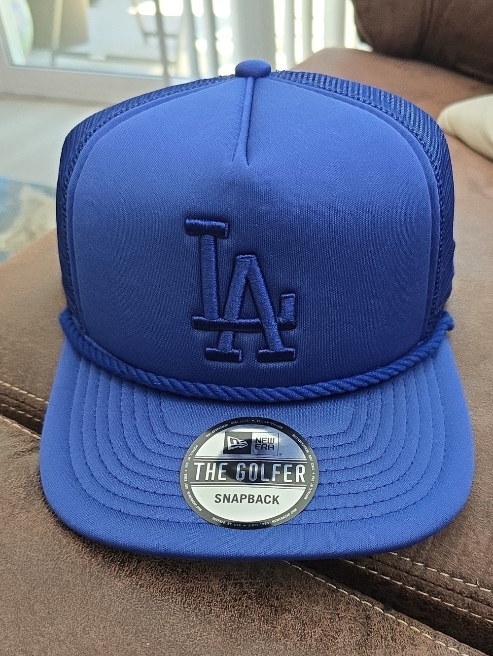 New Era LA Dodgers Blue Rope-Detail Snapback Trucker Hat